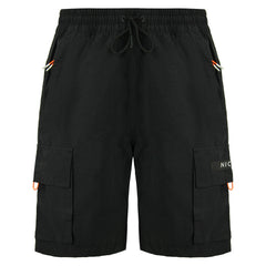 Nicce Meru Reflective Mens Black Cargo Shorts