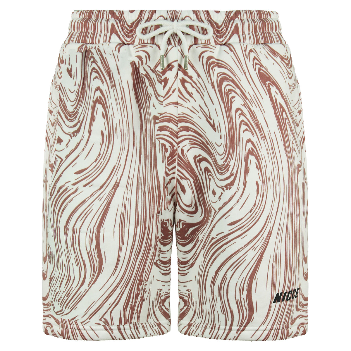 Nicce Ash Mens White/Pink Shorts