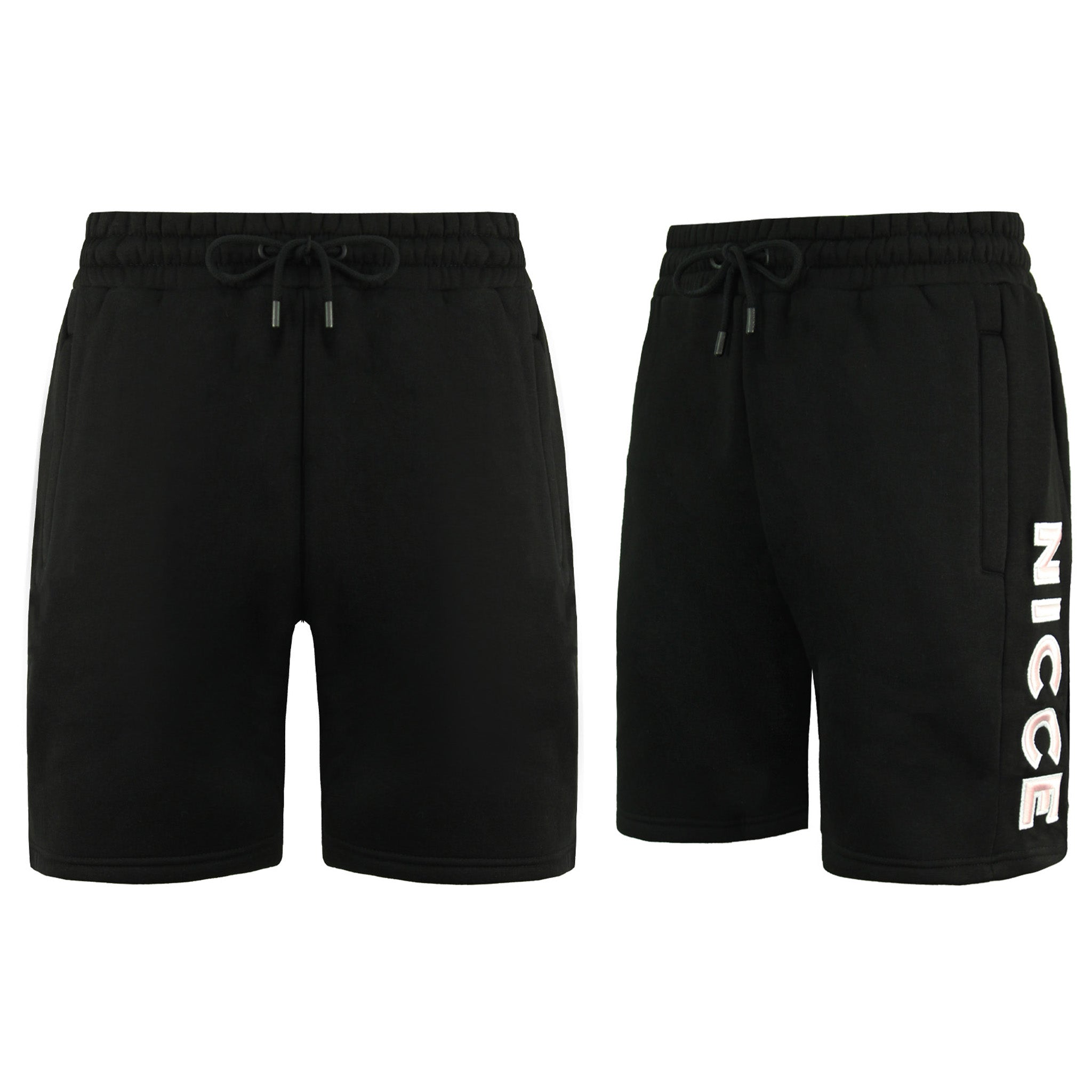 Nicce Truman Mens Black Jog Shorts