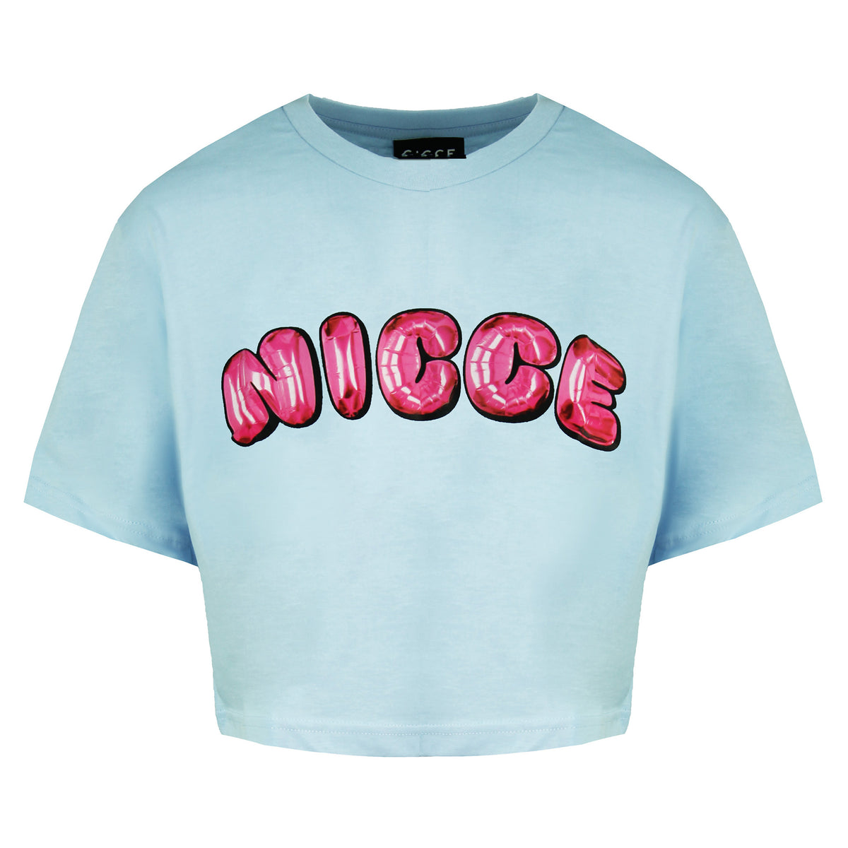 Nicce Caddel Womens Blue Cropped Top