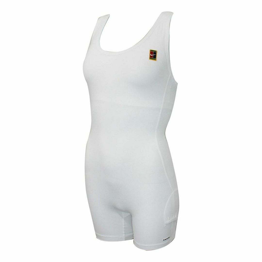 Nike Round Neck Womens White Bodysuit