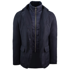 Luigi Bianchi Mantova Mens Navy Real Down Jacket