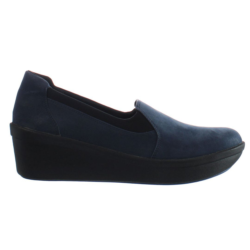 Clarks Step Rose Moon Womens Navy Wedges