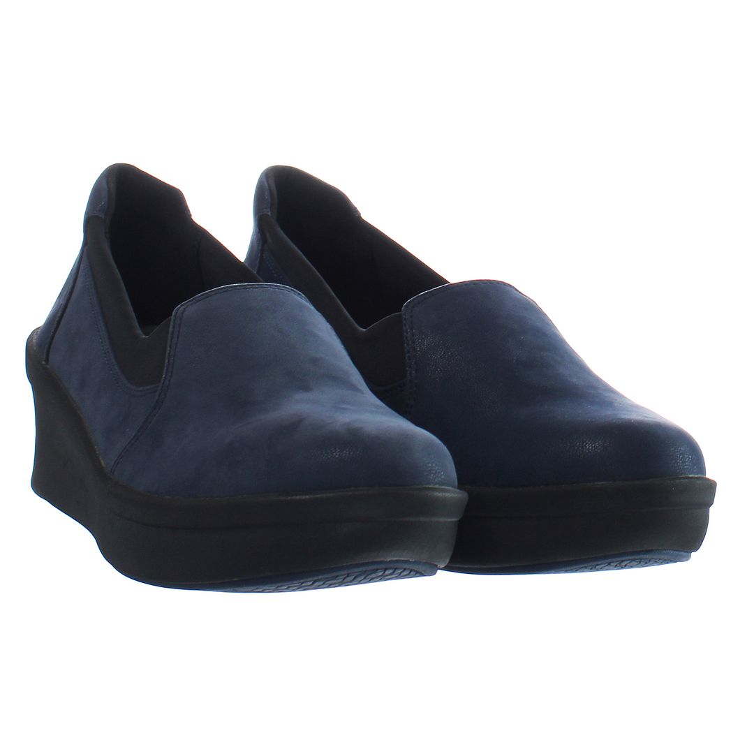 Clarks Step Rose Moon Womens Navy Wedges