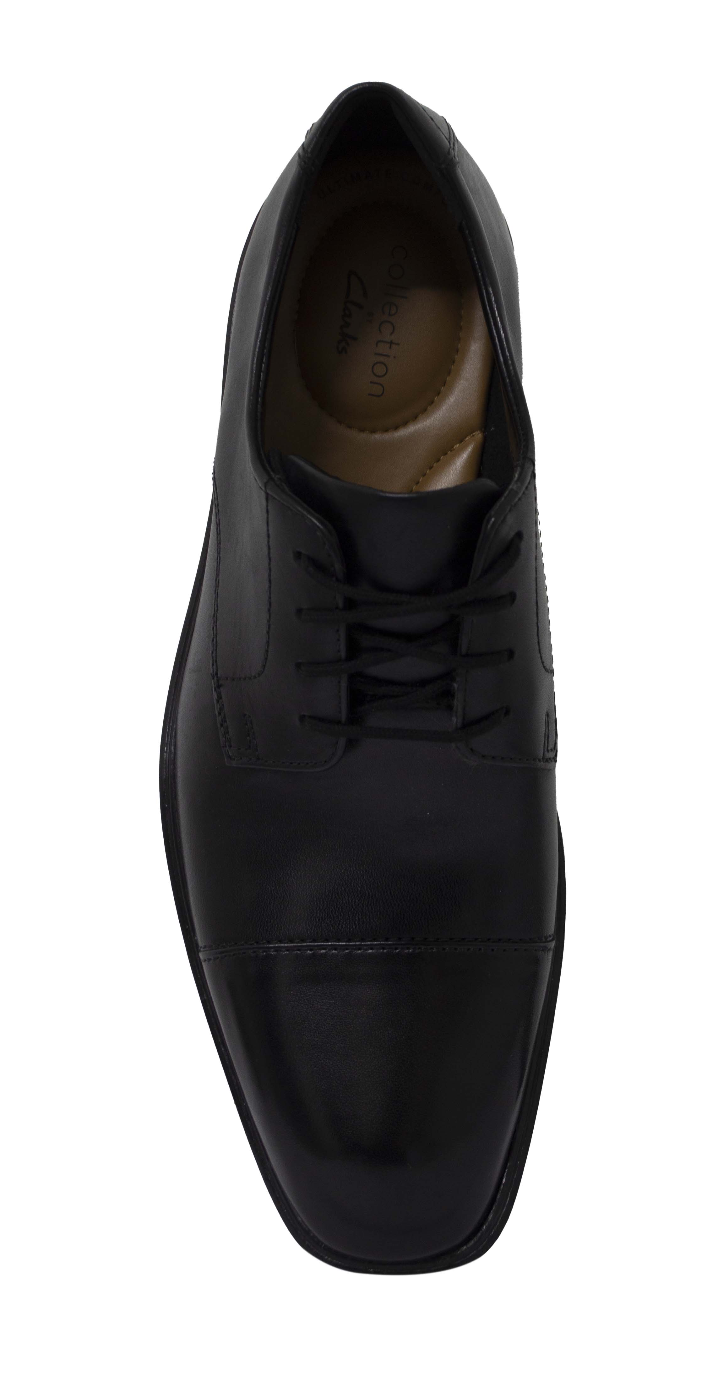 Clarks Bensley Cap Mens Black Oxford Shoes