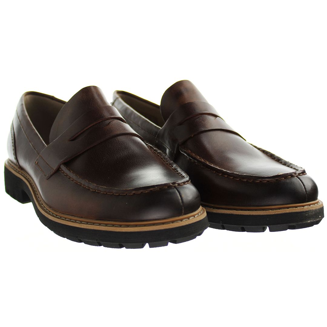 Clarks Batcombe Edge Mens Brown Shoes