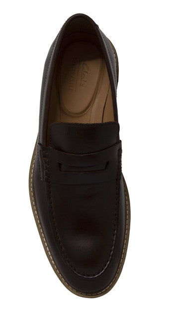 Clarks Ernest Free Mens Dark Brown Shoes