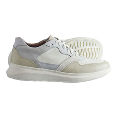 Clarks Un Globe Run Mens White Trainers