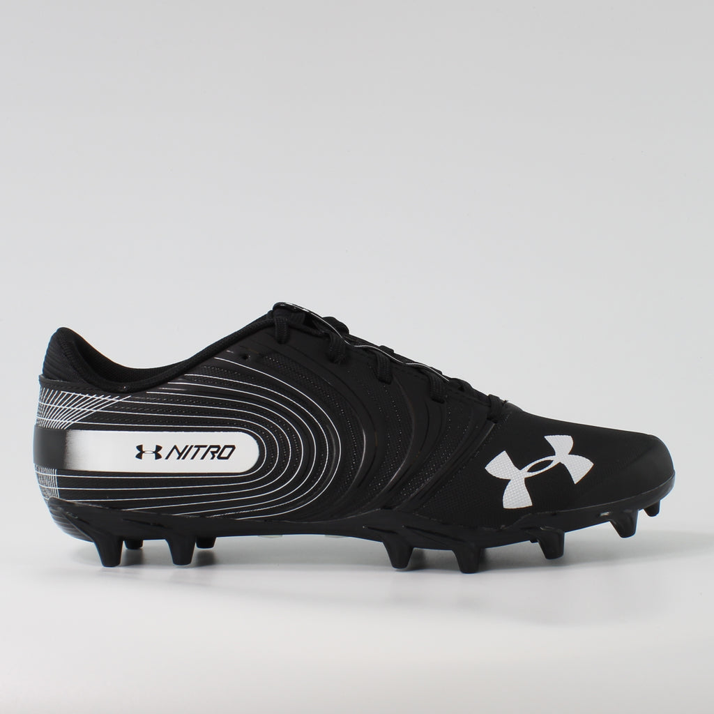 Under Armour Team Nitro Low MC Black Leather Mens Football Boots 3021067 002