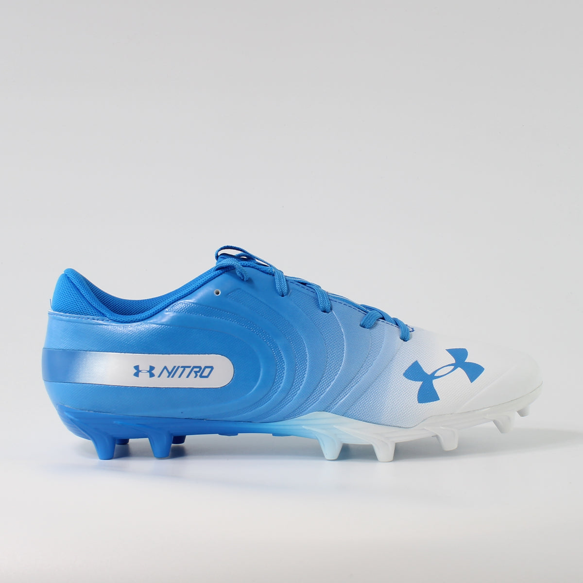 Under Armour Team Nitro Low MC Blue Leather Mens Football Boots 3021067 411