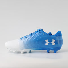 Under Armour Team Nitro Low MC Blue Leather Mens Football Boots 3021067 411