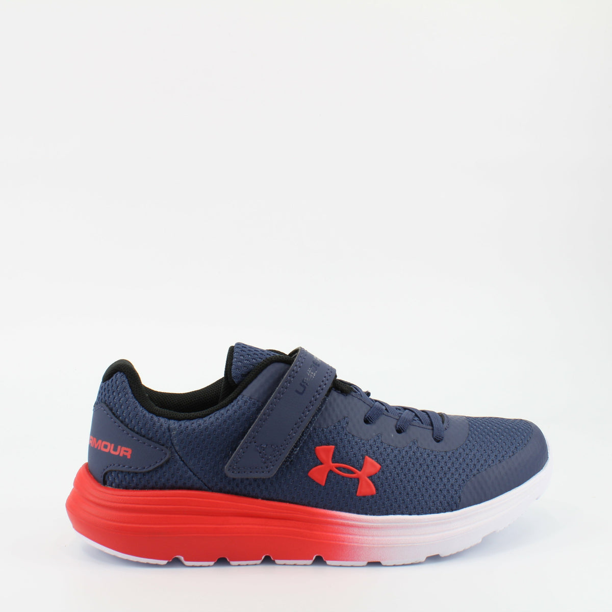 Under Armour Surge 2 AC Blue Textile Hook & Loop Kids Trainers 3022871 400