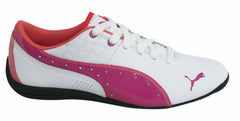 Puma Drift Cat 6 Junior Kids White/Pink Trainers