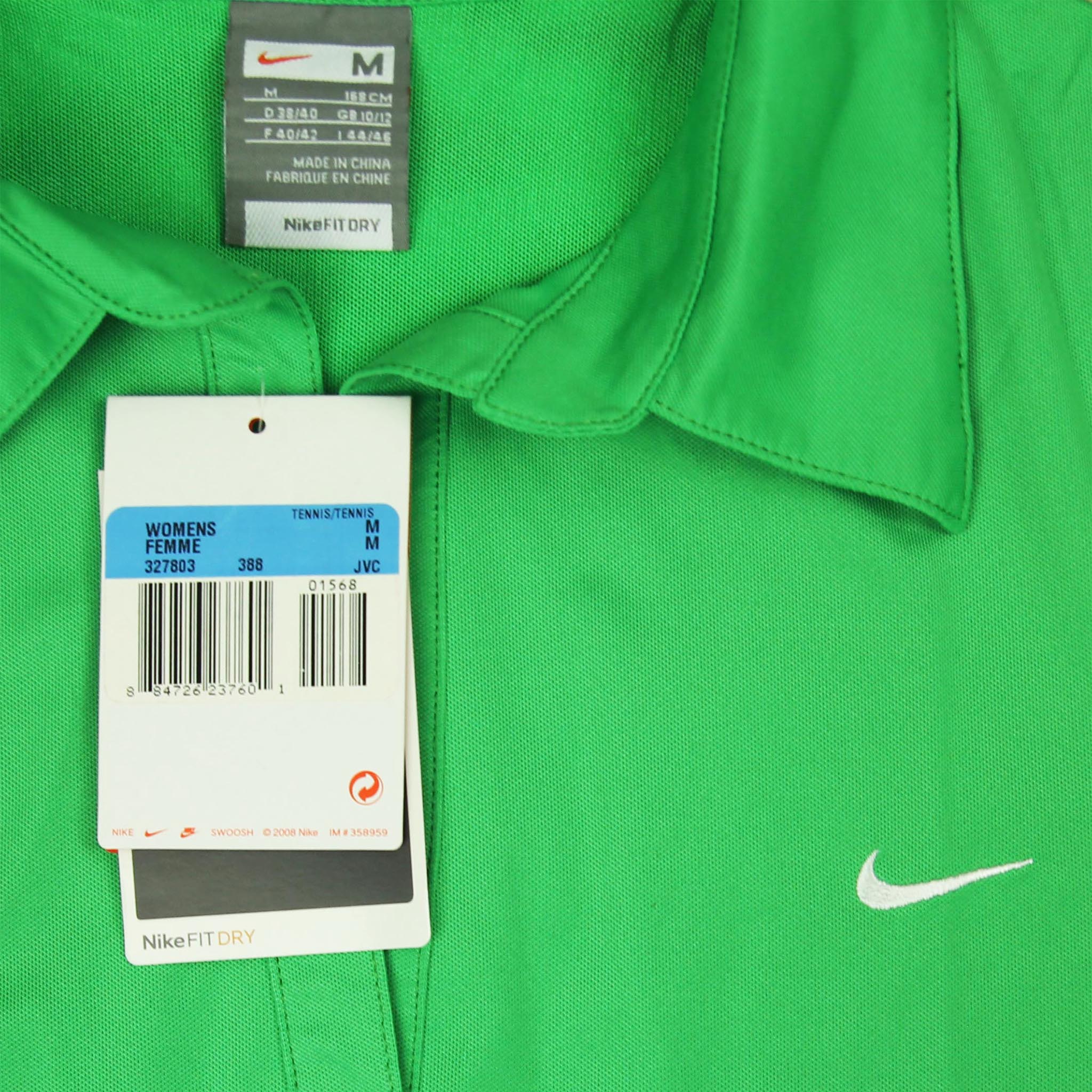 Nike Dri-Fit Womens Green Tennis Polo Shirt