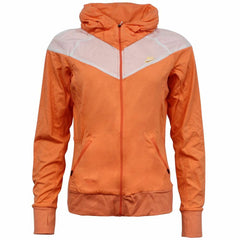 Nike Fit Dry Zip Up Orange Cotton Polyester Womens Track Jacket 341743 805 A14D