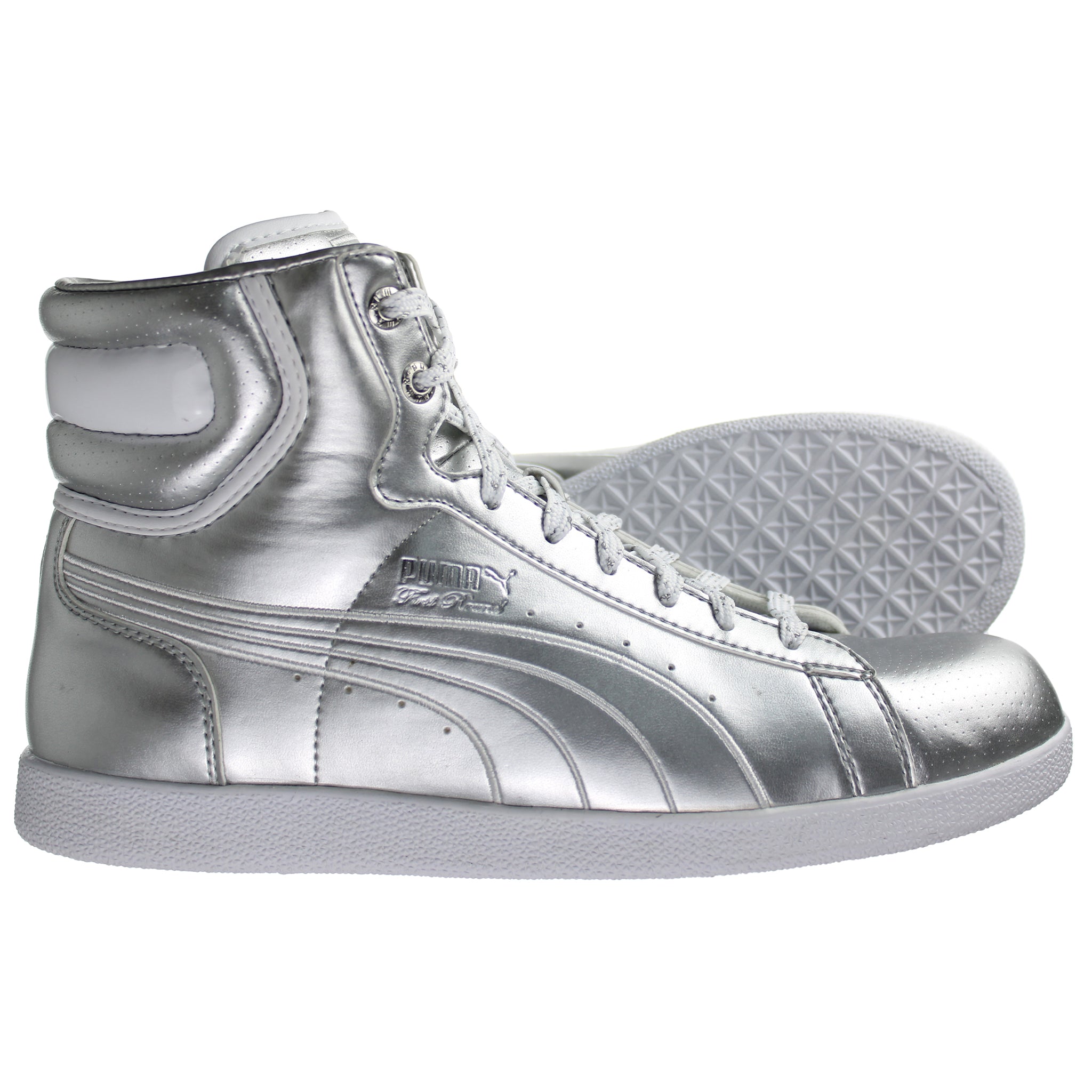 Puma First Round Womens Silver Trainers