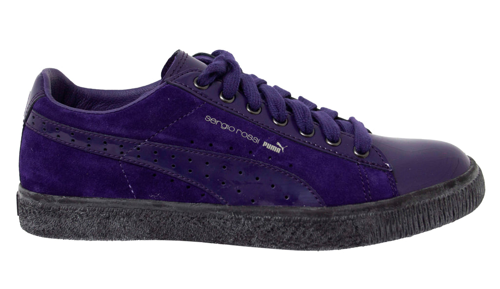 Puma Womens Sergio Rossi Patent Purple Trainers