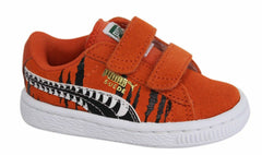 Puma Suede Chemical Comic V Kids Orange Trainers