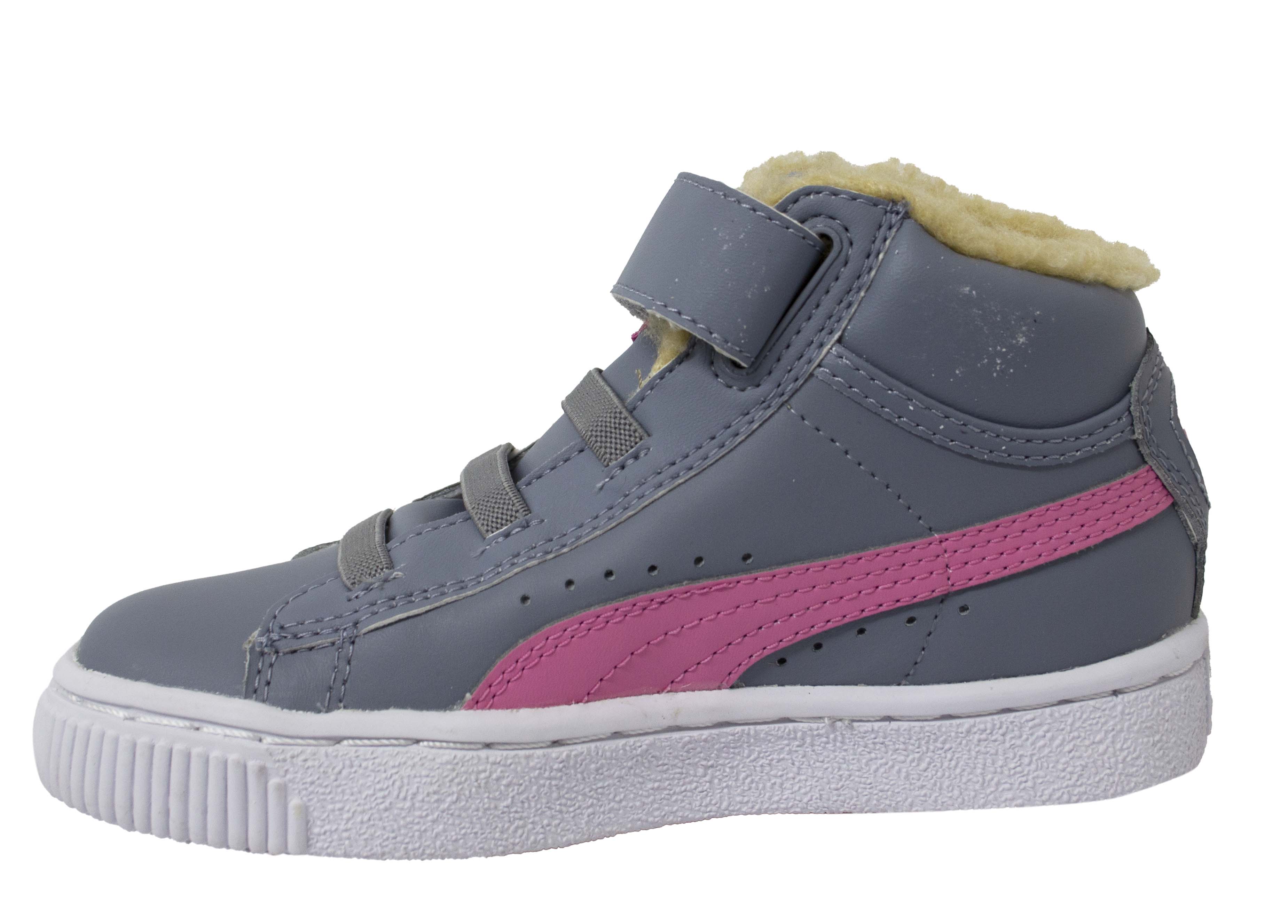 Puma Mid L Winter Kids Grey Trainers