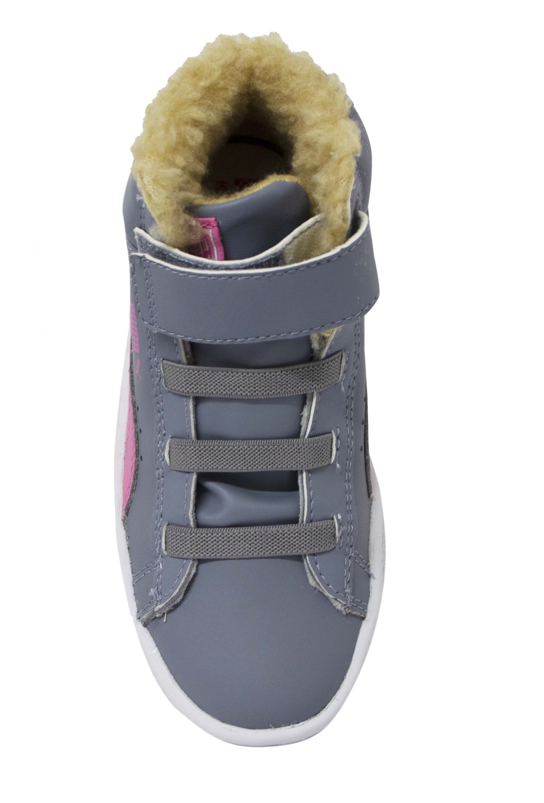 Puma Mid L Winter Kids Grey Trainers