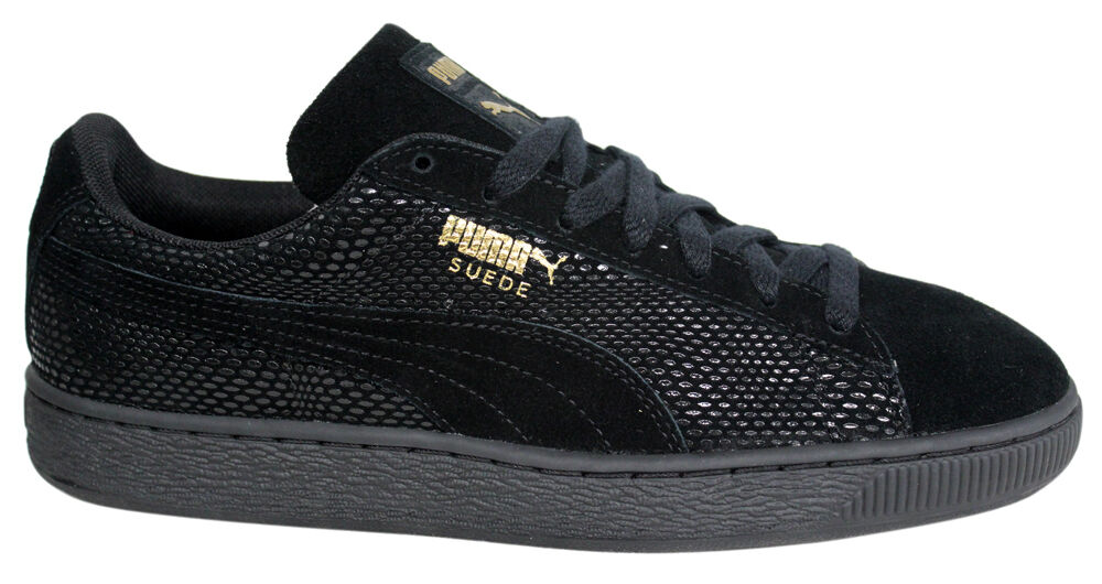 Puma Suede Gold Pack Womens Black Trainers