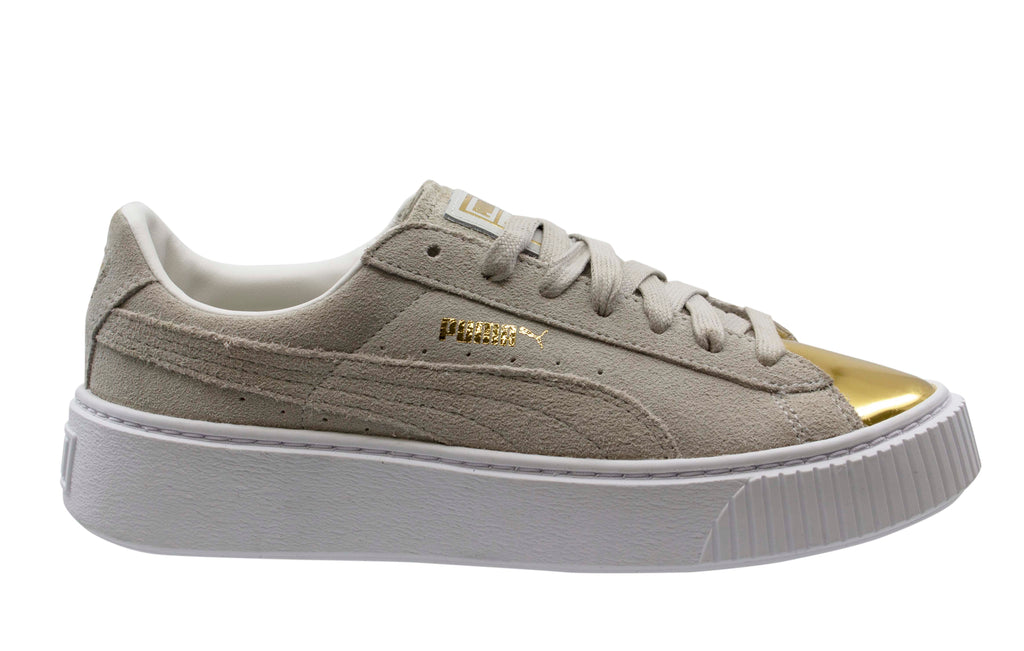 Puma Suede Platform Womens Gold Trainers