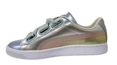 Puma Basket Heart Bauble Womens Leather Lace Up Trainers 364809 01