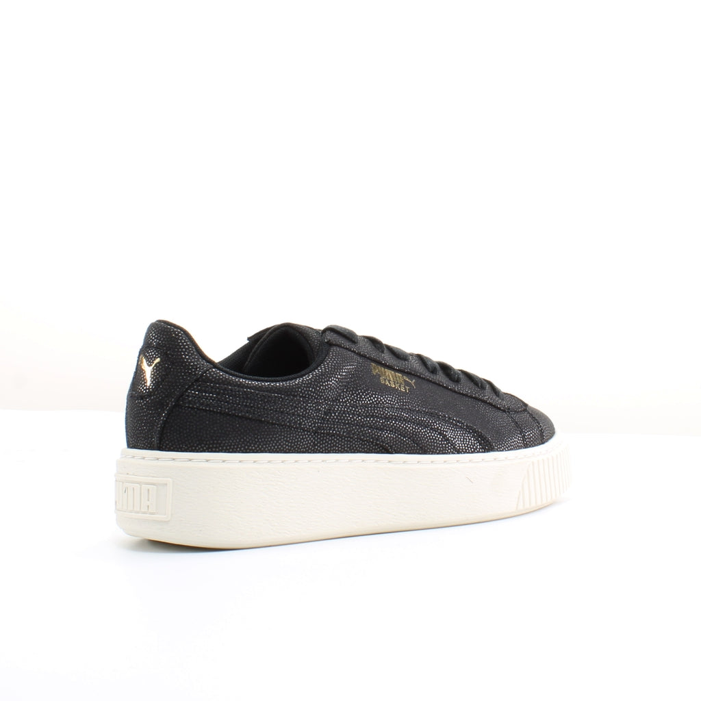 Puma Basket Platform CV Womens Black Trainers