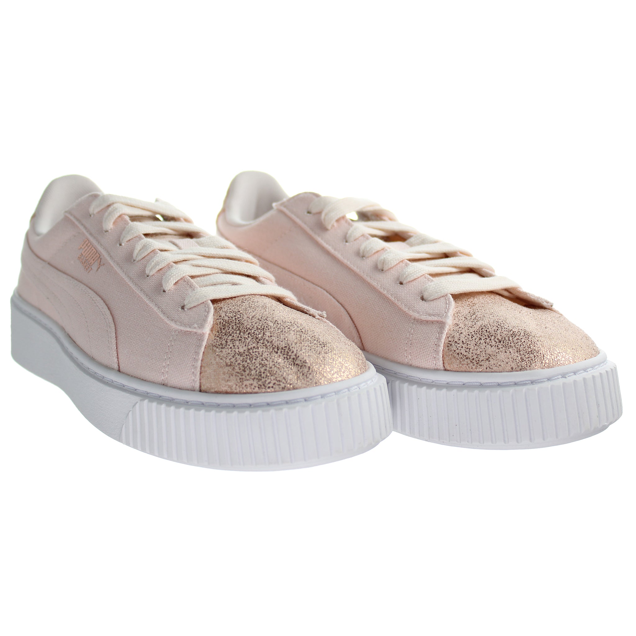 Puma Basket Womens Pink Platform Trainers