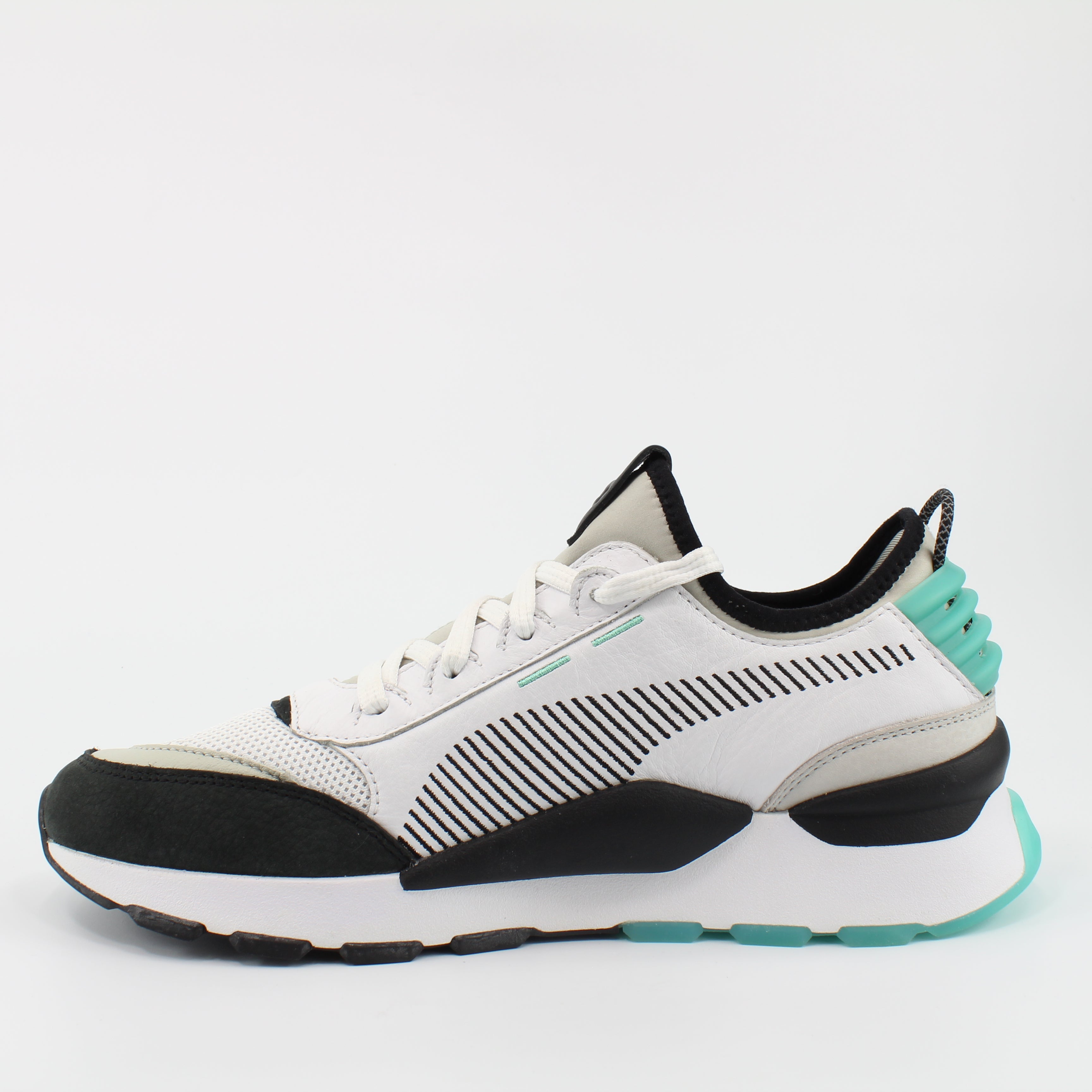 Puma RS-0 Re Invention White Textile Mens Lace Up Trainers 366887 01