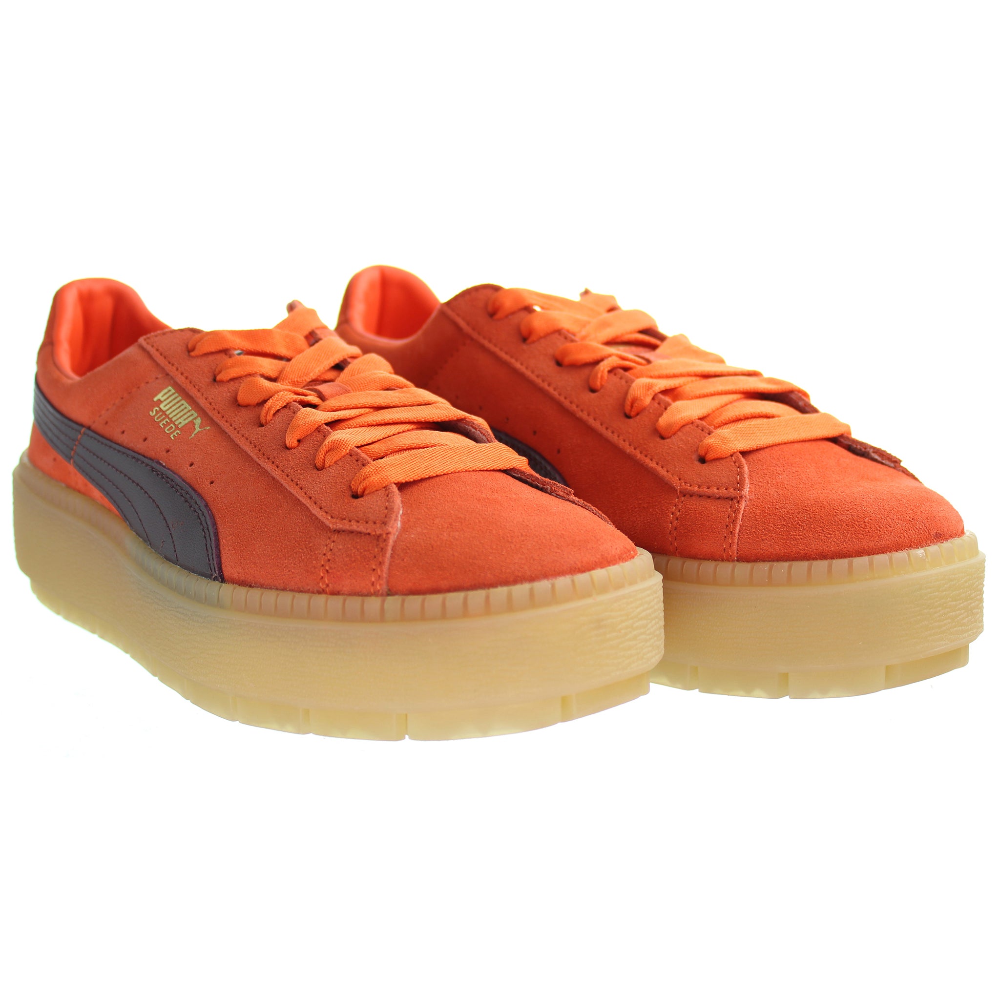 Puma Platform Trace Block Womens Orange Trainers