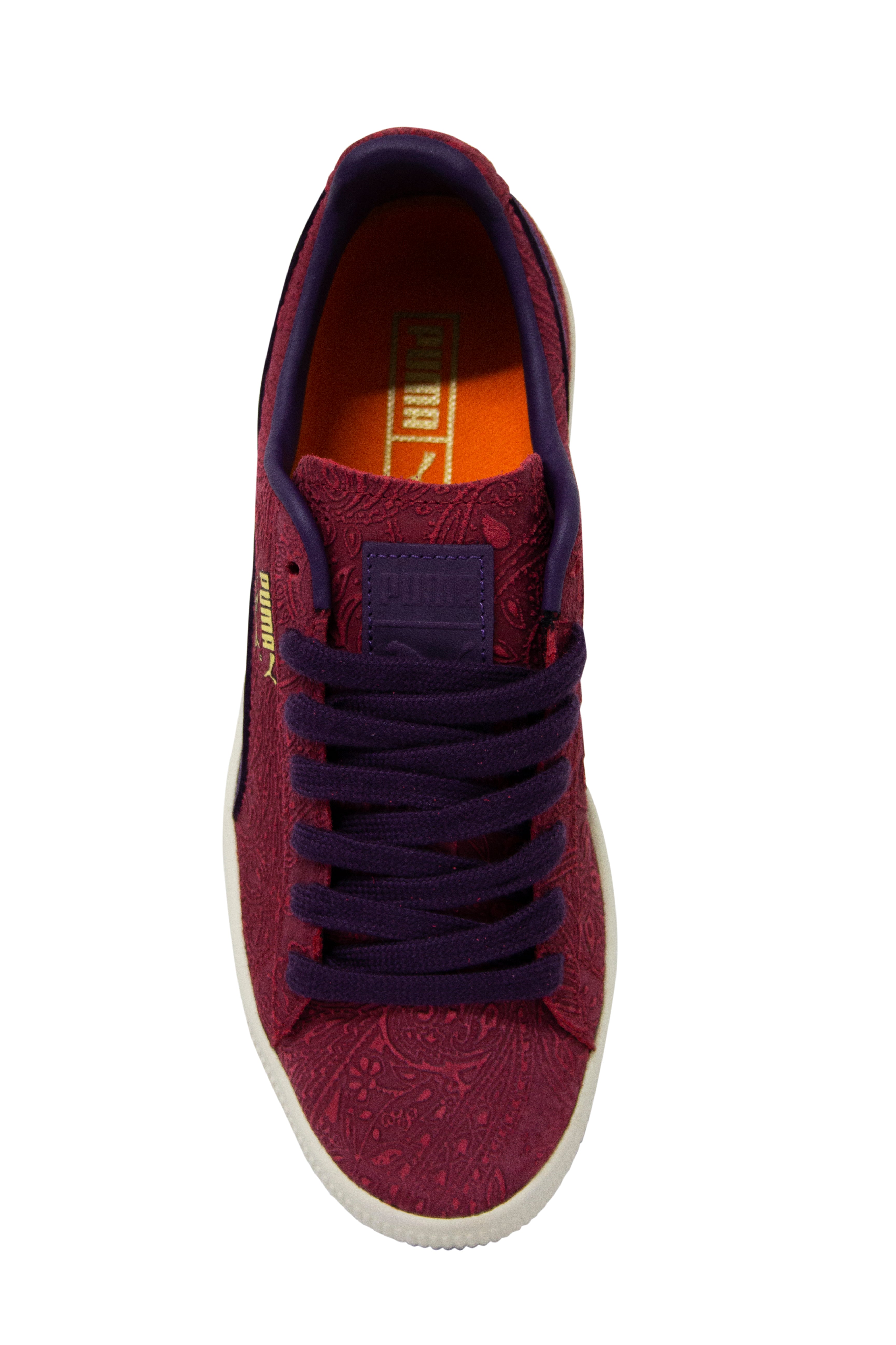 Puma Classic Clyde Basket Mens Burgundy Trainers