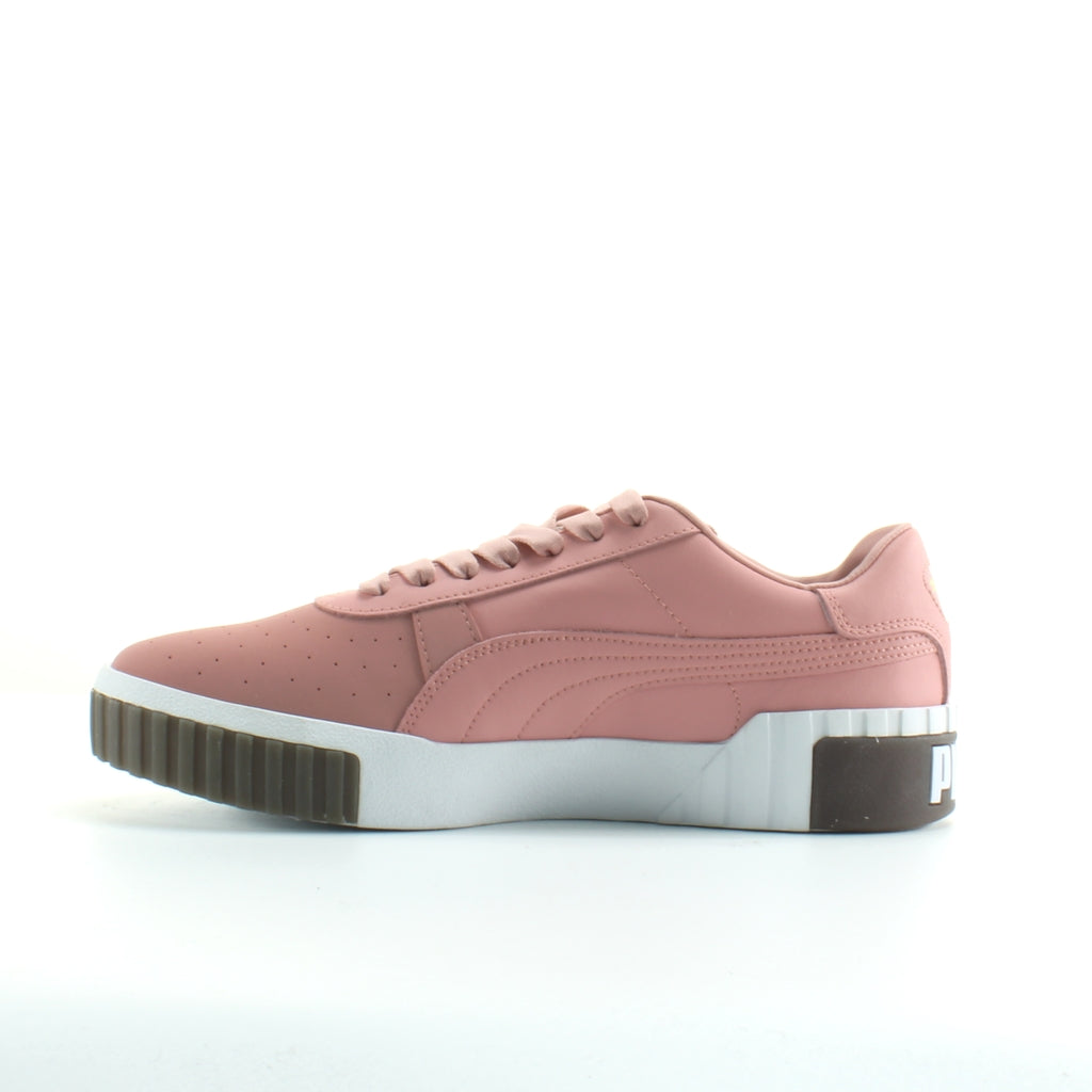 Puma Cali Exotic Pink Leather Womens Lace Up Trainers 369653 02