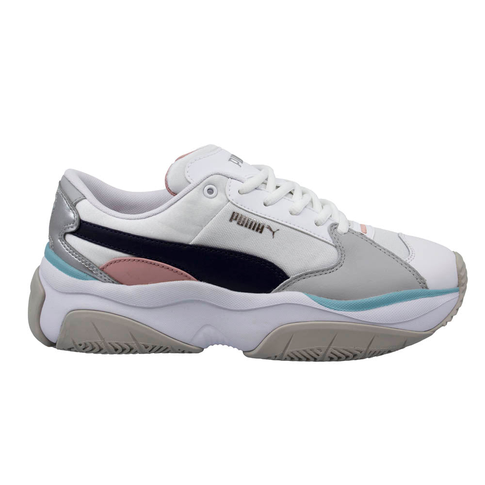 Storm.Y Metallic White Trainers