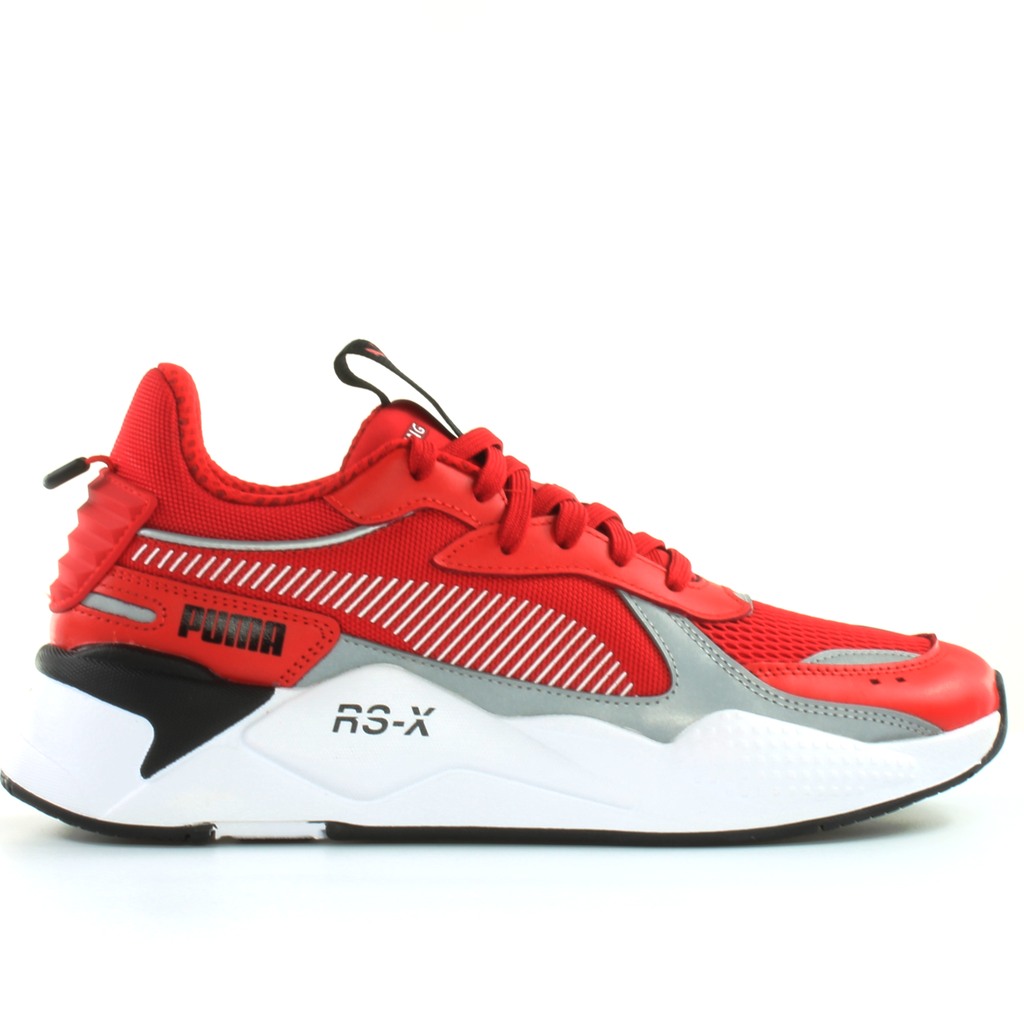 Puma RS-X Layers Red Textile Mens Lace Up Trainers 374170 03