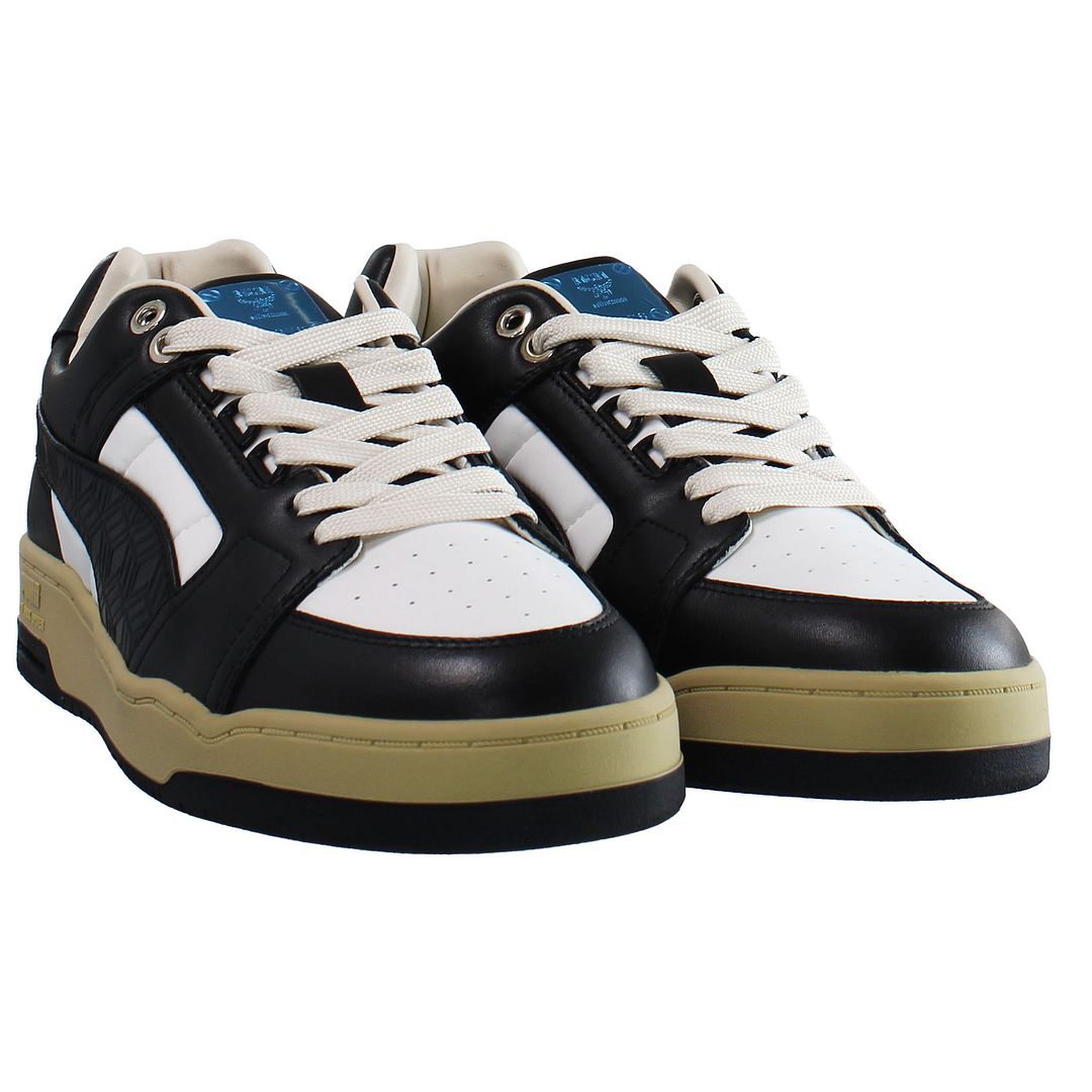 Puma MCM x Slipstream Low Court Mens White/Black Trainers