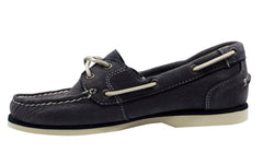 Timberland Classic Boat 2 Eye Blue Leather Lace Up Womens Boat Shoes 3937R