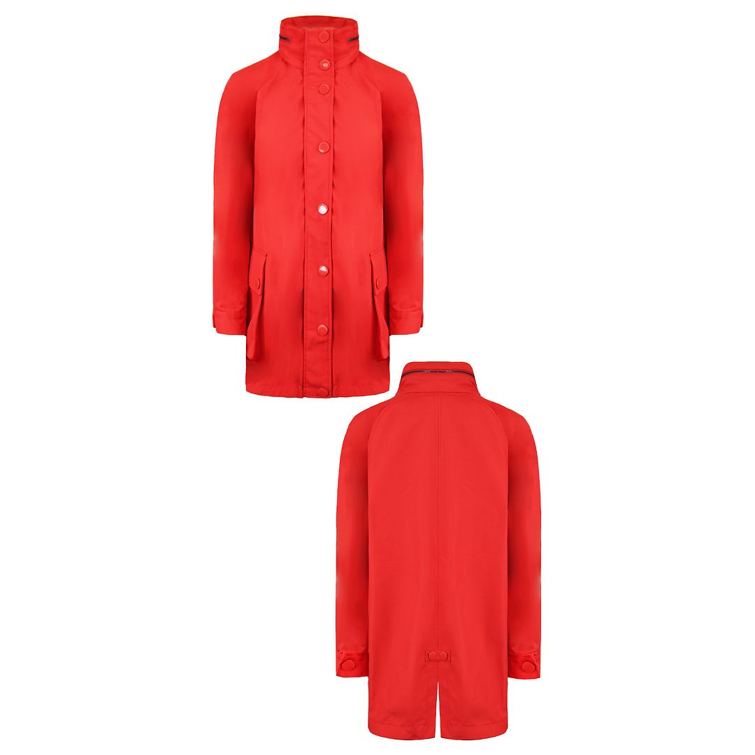 Emporio Armani Womens Red Rain Jacket