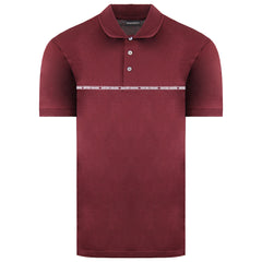 Emporio Armani Mens Dark Red Polo Shirt