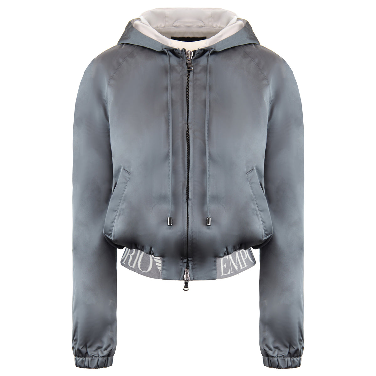 Emporio Armani Logo Womens Grey Lightweight Jacket