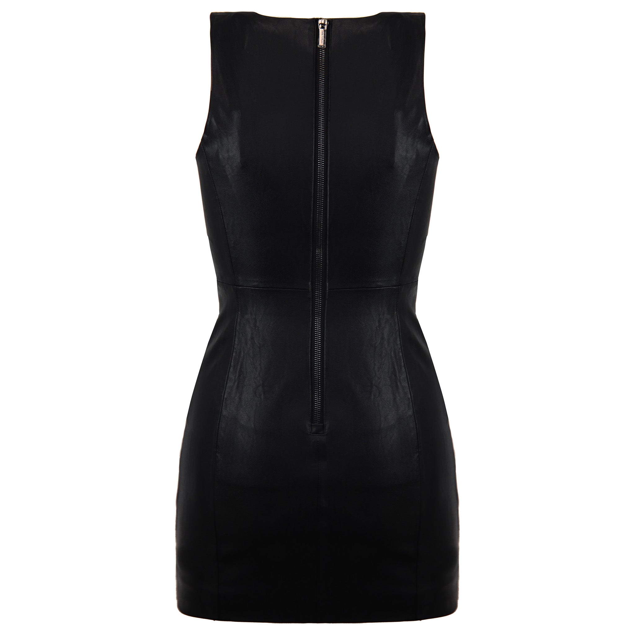 Armani Exchange Leather Womens Black Dress