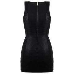 Armani Exchange Leather Womens Black Dress