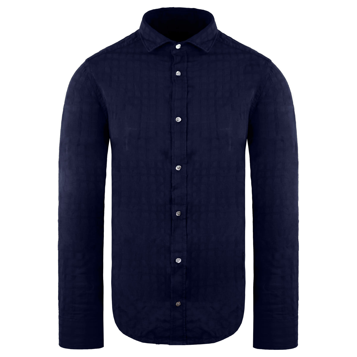 Emporio Armani Custom Fit Mens Navy Shirt