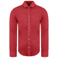Emporio Armani Custom Fit Mens Red Shirt