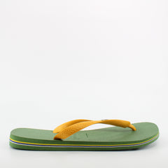 Havaianas Brazil Logo Mens Green Flip-Flops