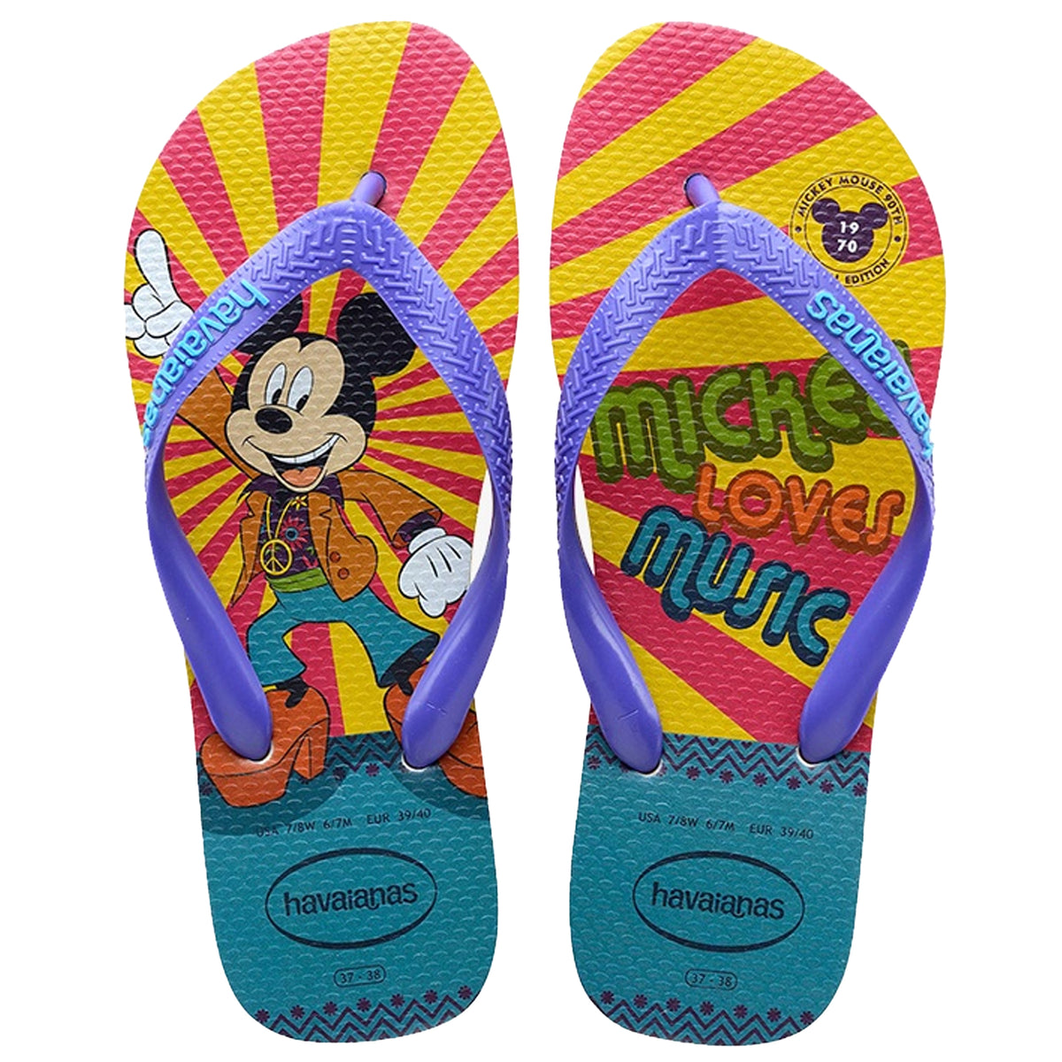 Havaianas Mickey Mouse 90th Anniversary Mens Multicoloured Flip-Flops