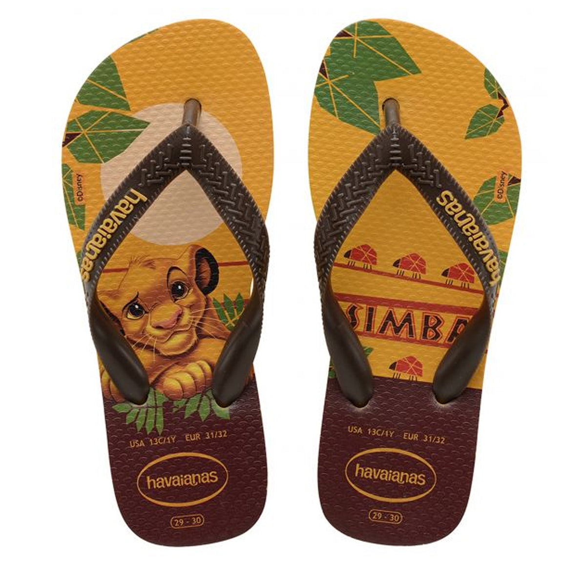 Havaianas Lion King Kids Yellow Flip-Flops