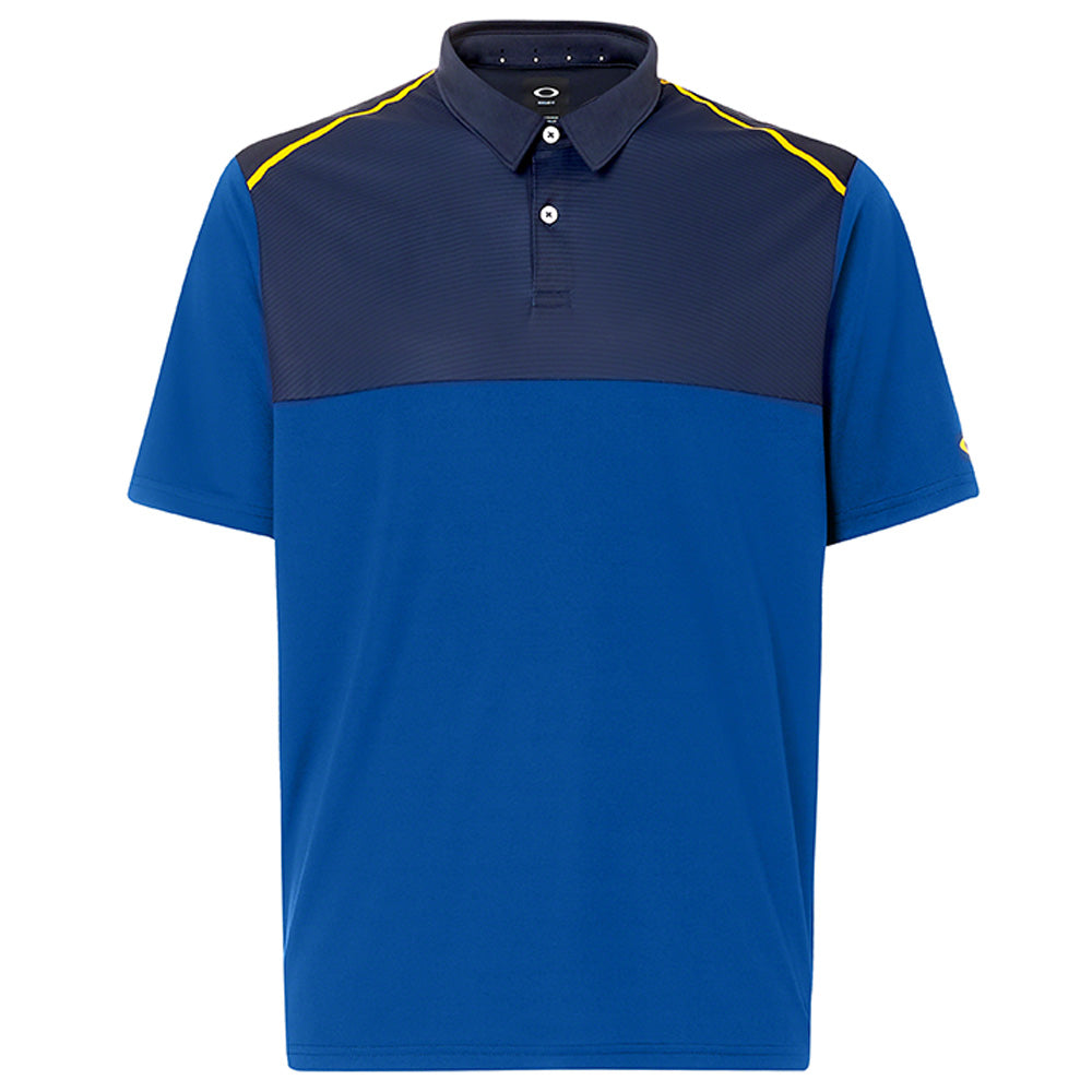 Oakley Logo Mens Blue/Grey Golf Polo Shirt