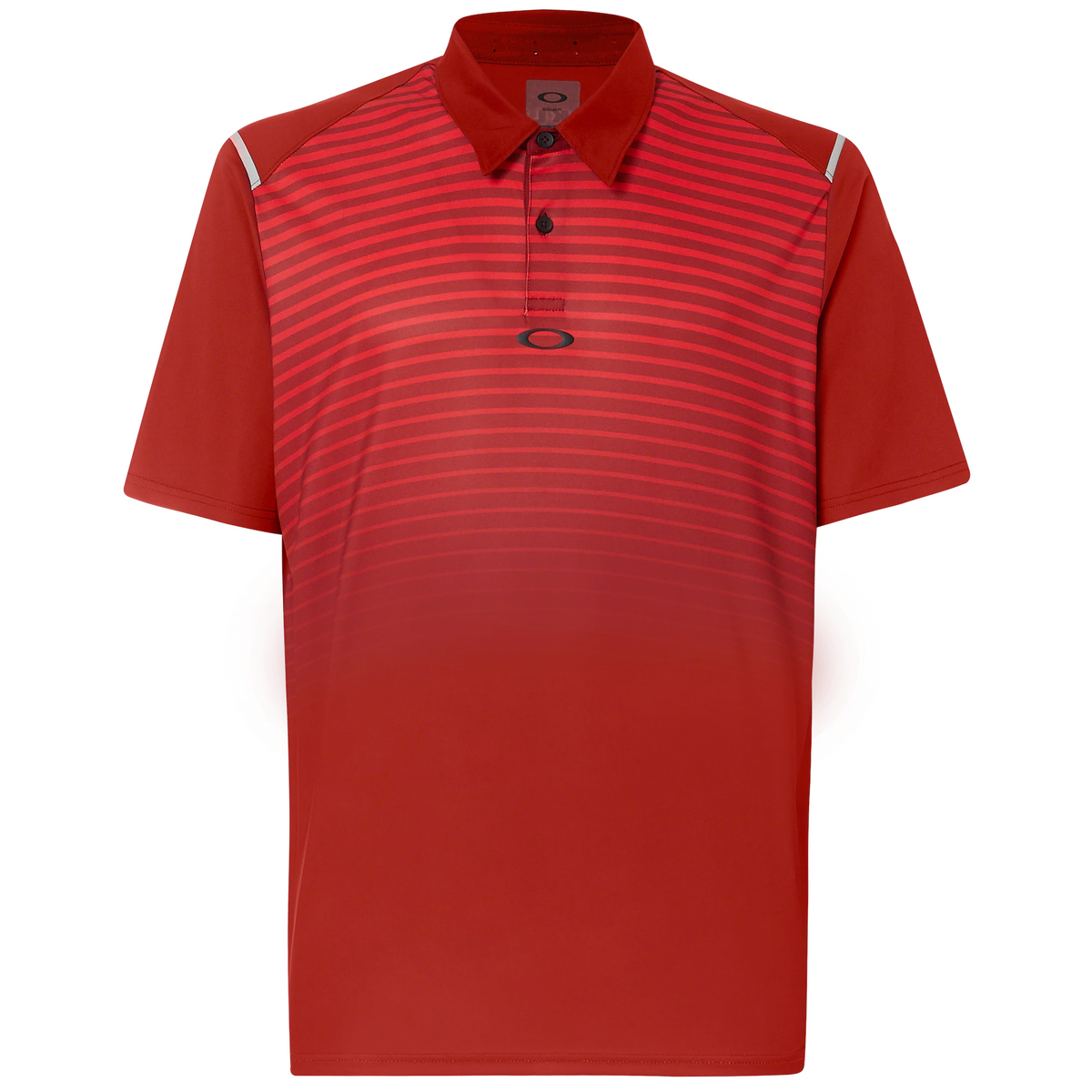 Oakley Striped Mens Red Golf Polo Shirt