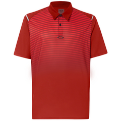 Oakley Striped Mens Red Golf Polo Shirt